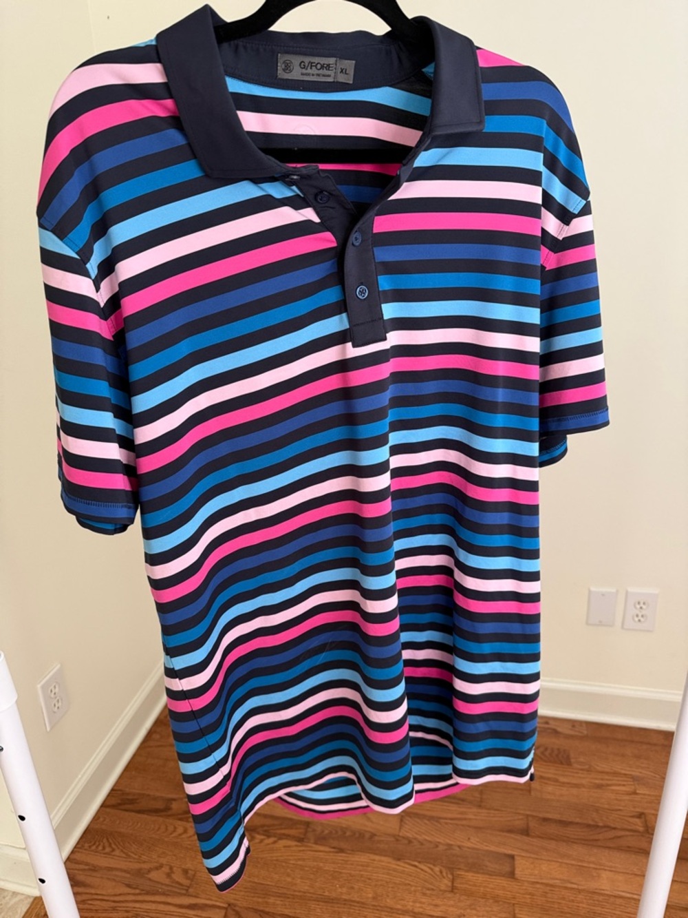 G/FORE Men’s Striped Polo Shirt in Multicolor XL